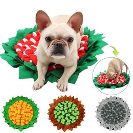 Dog Supplies Pet Sniffing Mat Anti-choking Food Bowl Slow Foods Interactive Training Dogs Sniff Mats 4 colors