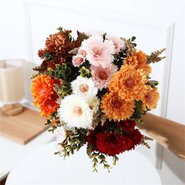 Decorative Flowers & Wreaths Daisy Simulation Home Decoration Artificial Sunflower Fake Bouquet Holding Wedding