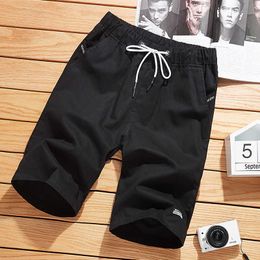 Summer outdoor leisure youth shorts men's loose pure Colour cotton thin sports 210714