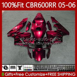 Bodys Injection mold For HONDA CBR 600 RR F5 CC 600F5 05-06 Bodywork metal red blk 72No.63 CBR-600 CBR600 RR CBR600RR 05 06 CBR600F5 CBR 600CC 600RR 2005 2006 OEM Fairing