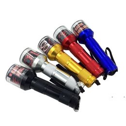 new Electric Torch Flashlight Shape Grinder Crusher Crank Leaf Tobacco Smoke Man Gift Pepper Pot Spice Herb Muller Machine Herb Grinder EWE7