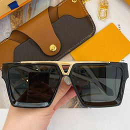 Designer mens sunglasses Z1502W fashion classic casual business style square black gold frame with metal decoration men travel vacation glasses top quality