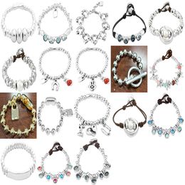 2021 New Plated Fashionable 925 Silver Colour Cute No Fashion Charm Bead Bracelet Free Wholesale111