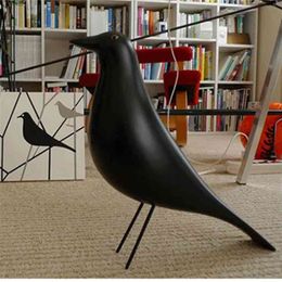 Resin Craft Bird Figurine Statue Office Ornaments Sculpture Home Decoration Accessories black 210924