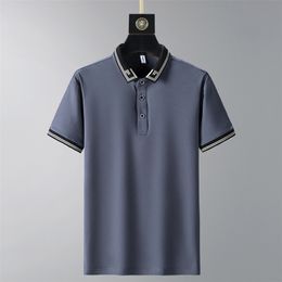 Fashion Men's Summer Business Cotton Polo Shirt Men Soild Colour Shirt Thin Casual Polo Shirt Tops 220312