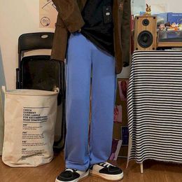 Pantaloni maglione giapponese per uomo e donna autunno inverno pantaloni casual hip-hop con coulisse sportiva per studenti 210526