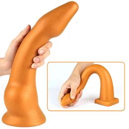 NXY Anal toys Long Plug Dildo Big Butt With Suction Cup Vagina Female Masturbator Prostate Massage Erotic Sex Toy For Men Woman 1125