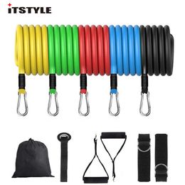 Resistance Bands Latex 11 IN 1 Sports Fitness Yoga Pilates Trainning Tube Pull Rope H1026