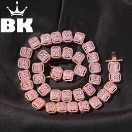 THE BLING KING Sugar Cube Cubic Zirconia Tennis Lovely Top Quality Hiphop Necklace Luxury Full Iced Out CZ Jewelry X0509