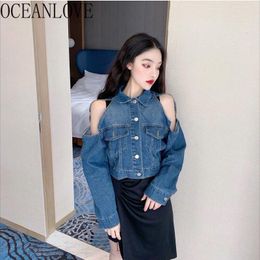 Denim Hollow Out All Match Solid Spring Women Jackets Short Ins Student Korean Chaqueta Mujer 14885 210415