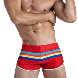 Herren-Unterhose, Badeanzug, Badehose, Streifen, Strandshorts, Bademode, Surfen, schnell trocknend, kurze Boxer-Badeanzüge, Boardshort-Unterwäsche