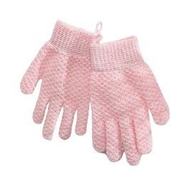 Household five finger shower gloves frosted back rubbing Cleaning Gloves double-sided bath towel Organisation T2I52841