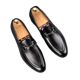 2022 Handsome Men Wedding shoes charming Business flats Dress Loafers gentleman Male Homecoming Evening Prom Footwear