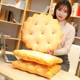 simulation biscuit round cushion pillow plush sofa home tatami mat children's butt cushion F8246 210420