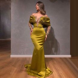 Sexy long-sleeved see-through slim banquet evening dress annual party birthday red carpet catwalk