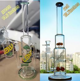 13.5 inches glass button style hookah straight water pipe dab rig 14mm joint bongs
