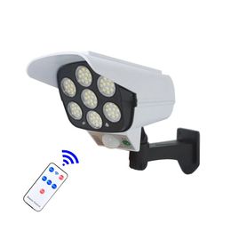 77LED Solar Powered Sensor Light Motion Outdoor Security Lamp Emulation Camera Waterproof IP65 - Without Remote