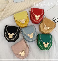 Baby handbag pu messenger shoulder bag top selling female mini children coin purse fashion pattern chain bags kids purse