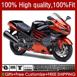 Injection Fairings For KAWASAKI NINJA ZZR1400 ZZR 1400 CC ZX 14R 14 R 12-17 5No.38 ZZR-1400 ZX14R 12 13 14 15 16 17 ZX-14R 2012 2013 2014 2015 2016 2017 OEM Bodys orange blk