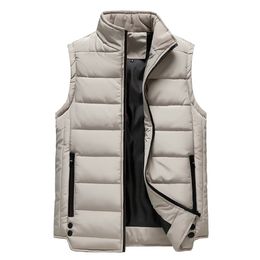 Mens winter vest Jacket Zipper Vest Brand Men's Waistcoat Men Lightweight Waterproof Sleeveless White Duck Down Male Slim Gilet 210925