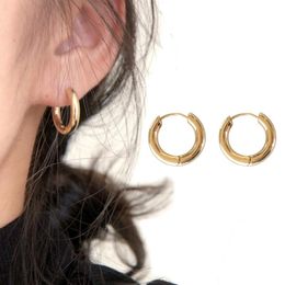 Hoops Earrings 2021 Trend Fashion Jewelry Stainless Steel For Women Piercing Ring Geometry Metal Gold Drop Hoop & Huggie