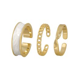 3pcs/sets Bohemian Geometric Rings Sets Vintage Gold Chain Opening Rings Index Finger Ring for Women Jewelry Accessories