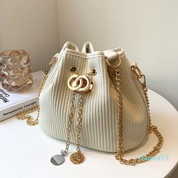 2021 New women's s Bag female summer 2021 new fashion chain messenger bucket single shoulder bag