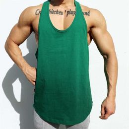 Summer Brand Clothing Fitness Mens Tank Tops Breathable Mesh Bodybuilding Stringer Tanktop Muscle Singlets Sleeveless Vest 210421