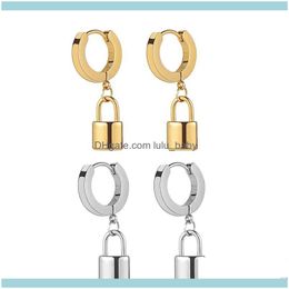 Jewelryvintage Small Padlock Earrings For Women Custom Initial Dangle Hoop & Hie Drop Delivery 2021 Bjimj