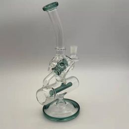 11 to 14 Inches New design Hookah Glass Bong Dabber Rig Recycler Pipes Water Bongs Smoke Pipe 14.4mm Female Joint with Quartz Banger