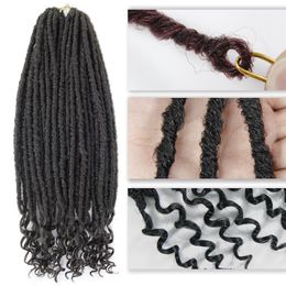 Hair Bulks African Braiding Pure Color Curly Braids 16 20 Inches Crochet Dreadlocks Extensions Wave Hairstyle Black Brown Burgundy