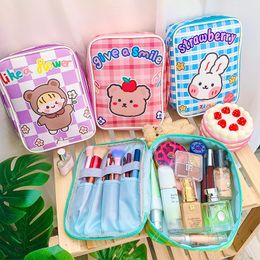 Cosmetic Bags & Cases Cute Large Capacity Bag Girls Waterproof Portable Travel Toiletry Storage Korean PU Creative Pencil Organiser CaseCosm