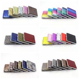 Colourful PU Leather Portable Cigarette Storage Box Stash Case Cool Innovative Design Herb Tobacco Container Preroll Smoking Lighter Holder Multiple Styles DHL
