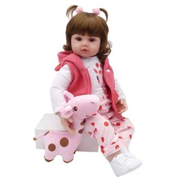 18 Inch 48cm Silicone Vinyl Reborn Baby Doll Children Playmate Toy Soft Real Touch Toys For Gift On Birthday And Xmas