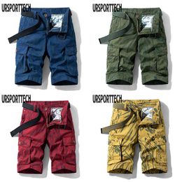 2020 Summer Tactical Cargo Shorts Mens Casual Zipper Cotton Camo Shorts Male Fashion Breathable Work Short Pants Mens Clothing X0628