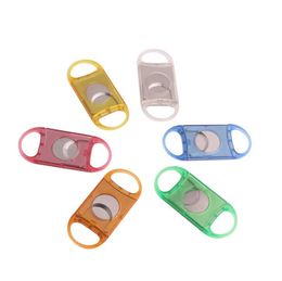 200pcs Plastic And Metal Cigar Cutter Cutters Portable Round Head 5 Colours Optional Accessories Smoking Tool