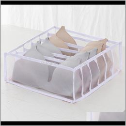 Housekeeping Organization & Gardencloset Organizer For Socks Dormitory Home Separated Underwear Storage Box 6/7/10 Grids Bra Foldable Der Der