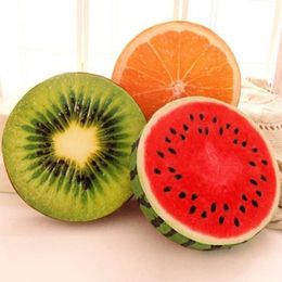 Cushion/Decorative Pillow Arrival Memory Foam Cushion Cute Fruit Soft Seat Pad Round Plush Watermelon Orange Kiwi Toys