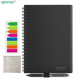 YES B5 Smart Erasable Notebook Paper Reusable Wirebound Cloud Storage App Connection With Pen School Office Supplies 210611