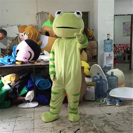 Festival Dres Green Frog Mascot Costumes Carnival Hallowen Gifts Unisex Adults Fancy Party Games Outfit Holiday Celebration Cartoon Character Outfits