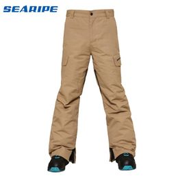 Skiing Pants SEARIPE -30 Degree Men Snowboard Ski Waterproof 10K Breathable Winter Snow Pant Brand Trousers