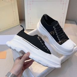 2021 White Women's Dress Shoes Letter Printing Flat Sneakers Classic Outdoor Ladies Canvas Shoe Low Walking Sports
