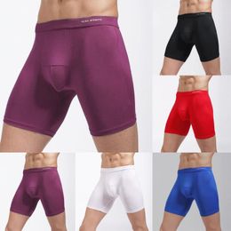 Underpants Soft Long Boxershorts Underwear Sexy Boxer Shorts Panties Breathbale U Convex And Comfortable Ockstrap Cotton Underpant