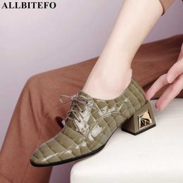 ALLBITEFO genuine leather+snake skin sexy high heels women shoes high quality thick heels women heels shoes high heel shoes 210611