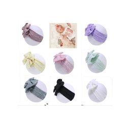 24pc/lot Lace Hair Bow Flower Baby Headbands for girl Elastic Baby Accessories Kids headwear Newborn hairbands photography props