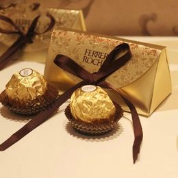 Party Favor Vintage Cute Wedding Favors and Gifts Baby Shower Paper Candy Box Gold Sweet Gift Bags Supplies RH1859