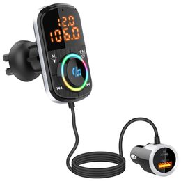 BC71 Car charger Bluetooth5.0 FM Transmitter PD USB Chargers TF Card Music Player Support Real-time Detection Private Answering