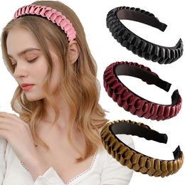 Women Headband Pu Leather Retro Hair Bands For Women Twist Braided Girls Hair Band Female Hair Accessories Fashion Head Hoop