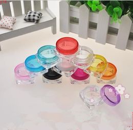 3 g 5 Empty Clear Lucency Plastic Packaging Bottles jar Eye Gel Cosmetic Cream Sample Pack Containersgood qty