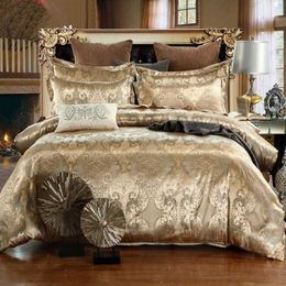 Luxury Jacquard Bedding Set King Size Duvet Cover Linen Queen Comforter Gold Quilt High Quality for Adults